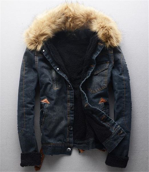 washed mens designer winter jean jackets fashion slim single breasted warm mens fur collar hooded jean jackets males clothing, Black;brown
washed mens designer winter jean jackets fashion slim single breasted warm mens fur collar hooded jean jackets males clothing, Black;brown