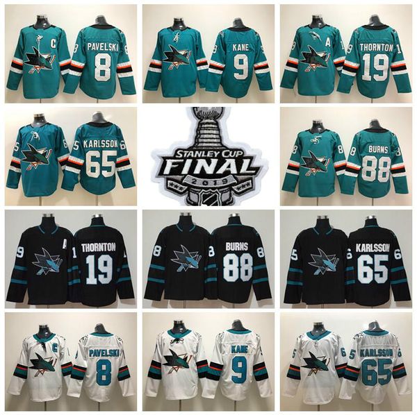 2019 stanley cup finals hockey san jose sharks jersey 65 erik karlsson 8 joe pavelski thornton logan couture brent burns evander kane stitch, Black;red
2019 stanley cup finals hockey san jose sharks jersey 65 erik karlsson 8 joe pavelski thornton logan couture brent burns evander kane stitch, Black;red