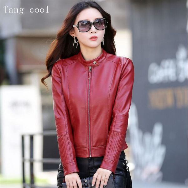 new fashion leather jacket2019 spring autumn short jackets female outerwear lady leather black slim coat
new fashion leather jacket2019 spring autumn short jackets female outerwear lady leather black slim coat