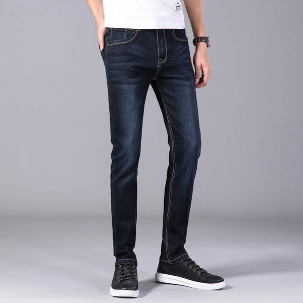 2019 autumn spring classic men's business fit jeans fashion casual denim stretch trousers male brand pants black blue
2019 autumn spring classic men's business fit jeans fashion casual denim stretch trousers male brand pants black blue