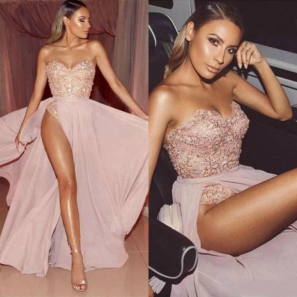 latest chiffon prom dresses a line sweetheart sequins major beading evening gowns with side split formal part gowns custom made, Black
latest chiffon prom dresses a line sweetheart sequins major beading evening gowns with side split formal part gowns custom made, Black