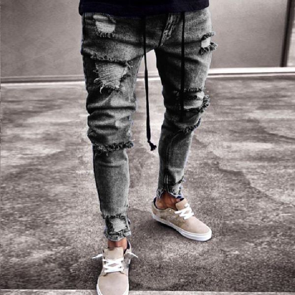 ripped jeans 2018 new fashion men gray distressed hip hop denim pants trousers men stretch jeans pants plus size biker, Blue
ripped jeans 2018 new fashion men gray distressed hip hop denim pants trousers men stretch jeans pants plus size biker, Blue