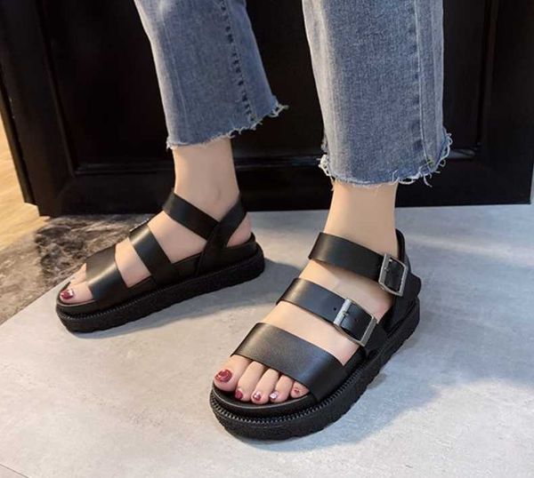 sandals junsrm summer shoes woman flat platform women soft leather casual open toe gladiator wedges, Black
sandals junsrm summer shoes woman flat platform women soft leather casual open toe gladiator wedges, Black