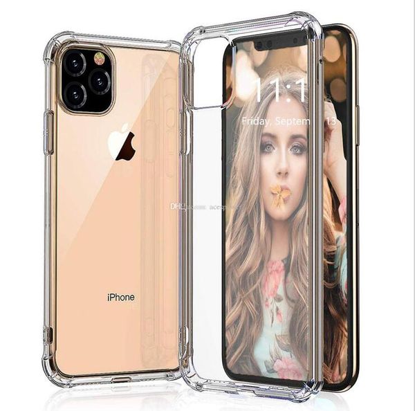 

for iphone 11 pro max xr xs shockproof tpu case clear for samsung galaxy s10 plus s9 note 10 soft cover 1mm thickness phone case