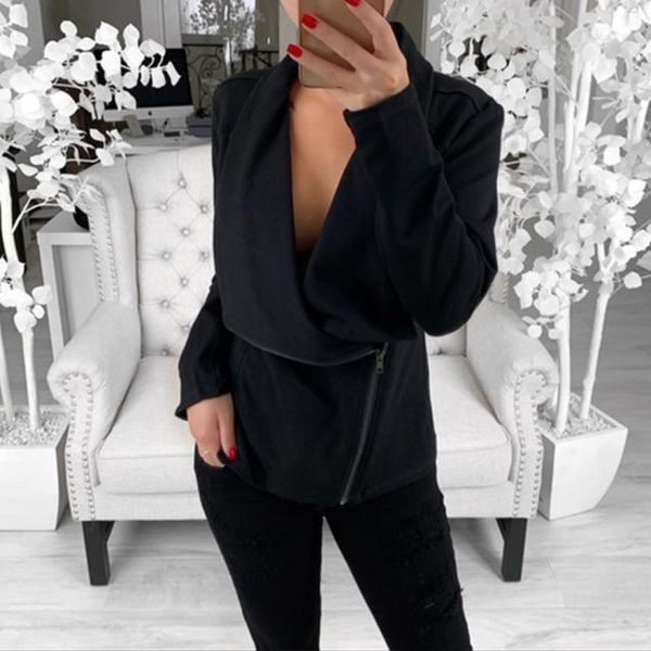 high women oblique zipper sweater coat long sleeve casual female sweater dsm, Tan;black
high women oblique zipper sweater coat long sleeve casual female sweater dsm, Tan;black