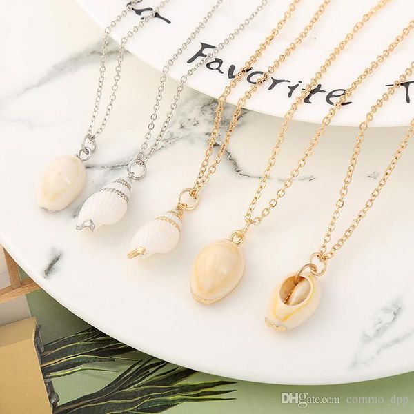 bohemian sea shell conch pendant necklace for women beach seashell charm gold silver chains female boho fashion jewelry
bohemian sea shell conch pendant necklace for women beach seashell charm gold silver chains female boho fashion jewelry