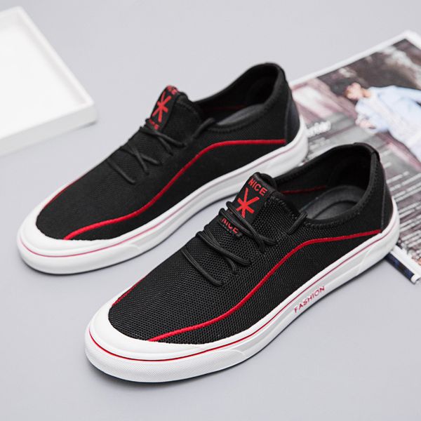 men's shoes spring and summer-low sneakers -kit mesh breathable casual shoes single layer network youth students running, Black
men's shoes spring and summer-low sneakers -kit mesh breathable casual shoes single layer network youth students running, Black