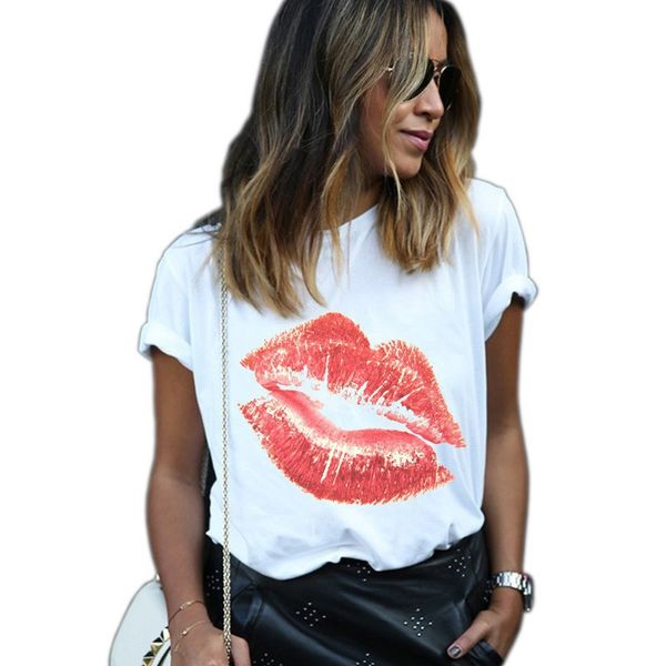 женская мода девушки t shirt top шею с коротким рукавом lashes губы printed тис футболки punk стиль, White
женская мода девушки t shirt top шею с коротким рукавом lashes губы printed тис футболки punk стиль, White
