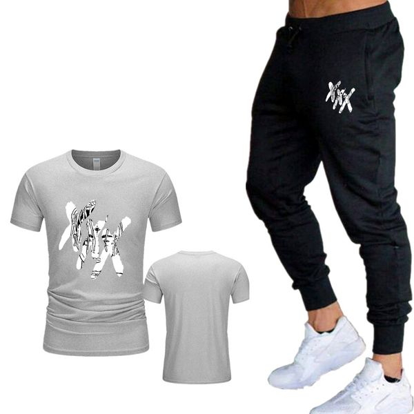 2020 men's new hip-hop print fashion suit summer t-shirt + trousers street casual models men and women sports suits, White;black
2020 men's new hip-hop print fashion suit summer t-shirt + trousers street casual models men and women sports suits, White;black