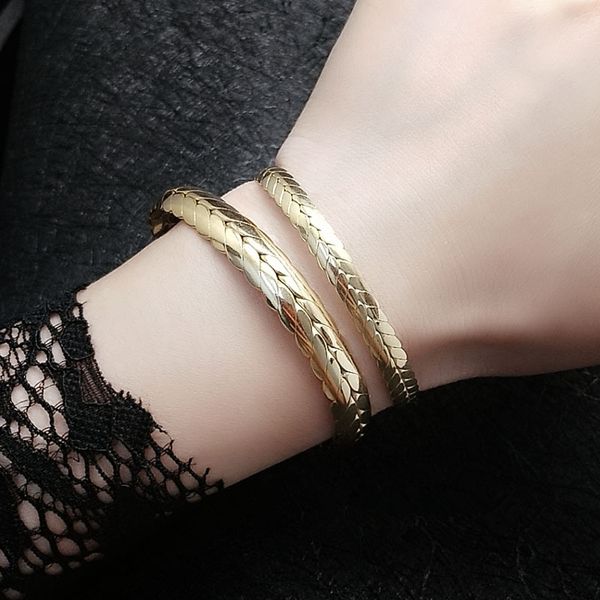 stainless steel open bracelet for women jewelry christmas jewellery vintage gold color wheat open bangles mens gift, Black 
stainless steel open bracelet for women jewelry christmas jewellery vintage gold color wheat open bangles mens gift, Black
