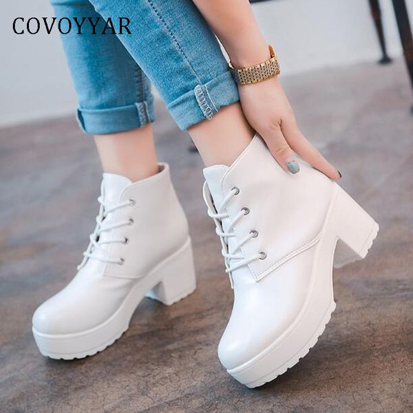 covoyyar 2019 platform winter boots punk women autumn thick heel pu leather ankle boots for women black/white shoes wbs233
covoyyar 2019 platform winter boots punk women autumn thick heel pu leather ankle boots for women black/white shoes wbs233