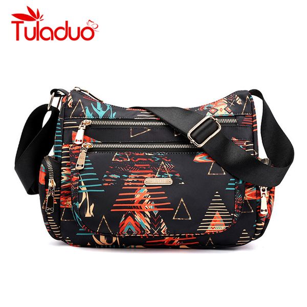 women shoulder bag women bags flower ladies fashion nylon messenger waterproof high capacity zipper bags