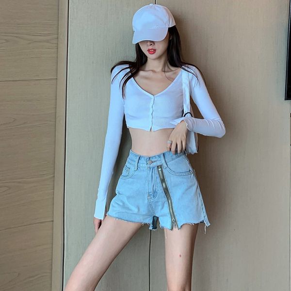women's jeans shorts summer 2021 korean version loose wide leg pants high waist slimming side zipper women, Blue
women's jeans shorts summer 2021 korean version loose wide leg pants high waist slimming side zipper women, Blue