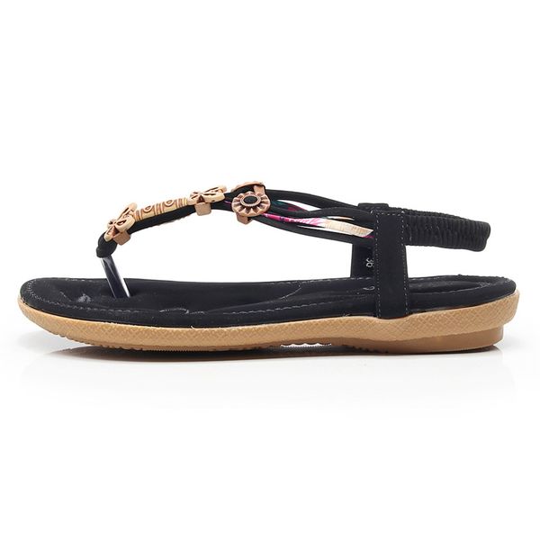 chen yang bird bohemian beach elegant elastic band women's sandals beaded bracelet bow t-type belt split toe flat shoes, Black
chen yang bird bohemian beach elegant elastic band women's sandals beaded bracelet bow t-type belt split toe flat shoes, Black