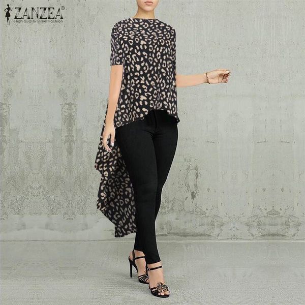 zanzea stylish women leopard print blouse summer short sleeve high low tunic irregular hem shirt chemise robe femme blusas, White
zanzea stylish women leopard print blouse summer short sleeve high low tunic irregular hem shirt chemise robe femme blusas, White