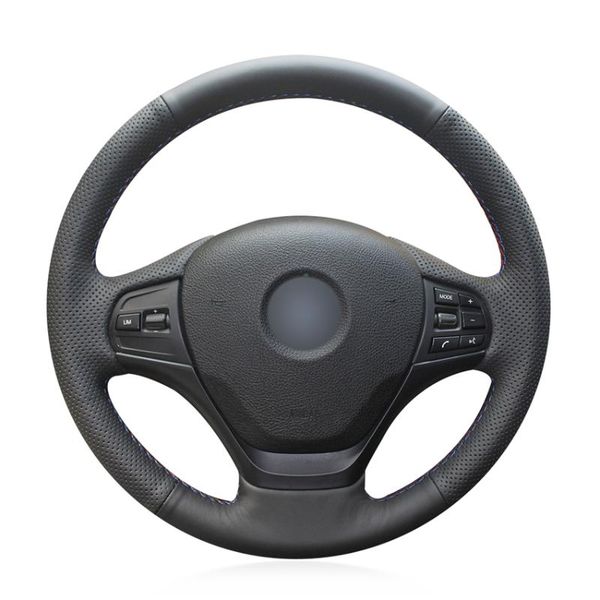 hand sew black genuine leather comfortable car steering wheel cover for f30 316i 320i 328i
hand sew black genuine leather comfortable car steering wheel cover for f30 316i 320i 328i
