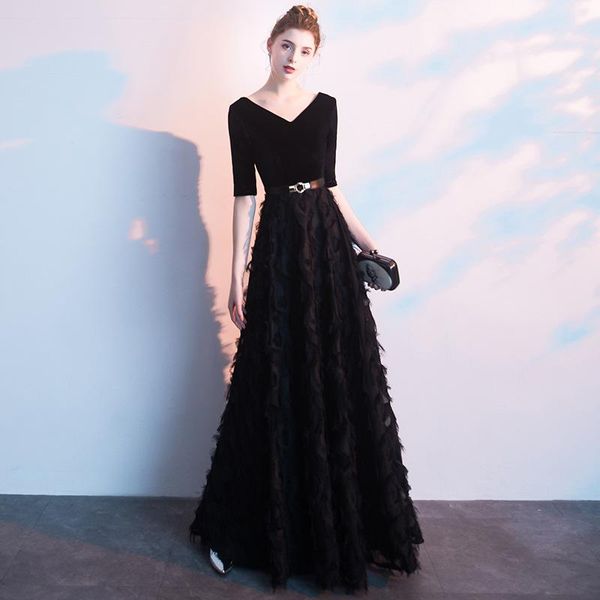 elegant black full length evening party gown lady qipao novelty vestidos de festa half sleeve formal party dress plus size, Red
elegant black full length evening party gown lady qipao novelty vestidos de festa half sleeve formal party dress plus size, Red