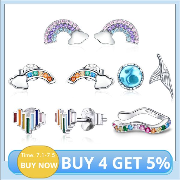 bisaer trendy 925 sterling silver pink rainbow small stud earrings women earrings sterling silver brincos jewelry ece578, Golden;silver
bisaer trendy 925 sterling silver pink rainbow small stud earrings women earrings sterling silver brincos jewelry ece578, Golden;silver