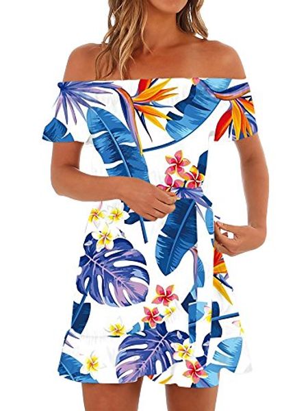 klousilover womens off the shoulder dresses summer strapless beach floral mini dress, Black;gray
klousilover womens off the shoulder dresses summer strapless beach floral mini dress, Black;gray