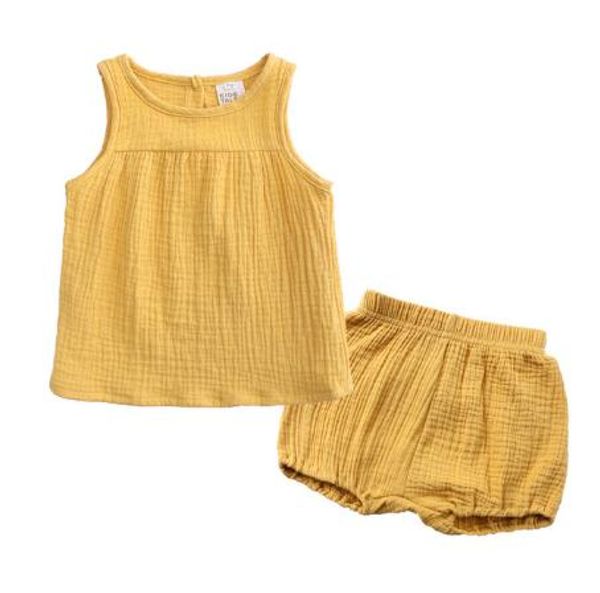 2020 baby summer clothing cotton infant newborn baby girls 2pcs set boys outfits striped solid clothes vest ruffled shorts, White
2020 baby summer clothing cotton infant newborn baby girls 2pcs set boys outfits striped solid clothes vest ruffled shorts, White