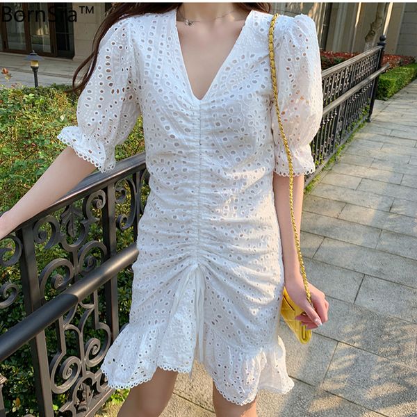 bornsra 2020 summer new french retro v-neck hollow out office lady solid dress above knee mini v-neck half white dresses, Black;gray
bornsra 2020 summer new french retro v-neck hollow out office lady solid dress above knee mini v-neck half white dresses, Black;gray