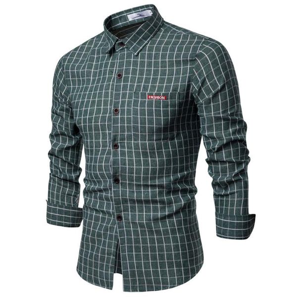 klv small plaid shirt men summer new long sleeve cotton mens dress shirts casual button down chemise homme camisa masculina, White;black
klv small plaid shirt men summer new long sleeve cotton mens dress shirts casual button down chemise homme camisa masculina, White;black