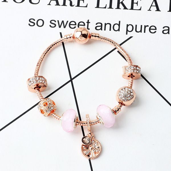 women christmas gift pan rose gold handmade diy pendant bracelet jewelry charm 925 silver crystal beaded bracelet bangles, Golden;silver
women christmas gift pan rose gold handmade diy pendant bracelet jewelry charm 925 silver crystal beaded bracelet bangles, Golden;silver