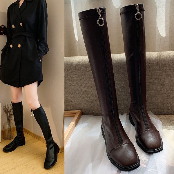 woman flat boots booties ladies shoes zipper thigh high heels high luxury designer low leather rubber over-the-knee, Black
woman flat boots booties ladies shoes zipper thigh high heels high luxury designer low leather rubber over-the-knee, Black
