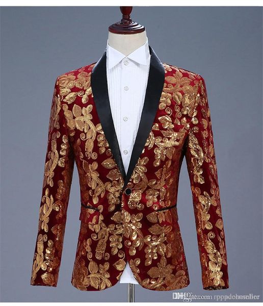 mens fashion designer suit long sleeve casual mens outerwear mens costume singers gown velvet gold sequined blazer male clothing, Black;red
mens fashion designer suit long sleeve casual mens outerwear mens costume singers gown velvet gold sequined blazer male clothing, Black;red