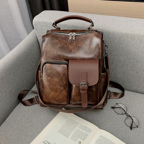 vintage large capacity pu leather women backpack fashion school bag backpacks for teenagers shoulder bags weekender bag travel
vintage large capacity pu leather women backpack fashion school bag backpacks for teenagers shoulder bags weekender bag travel