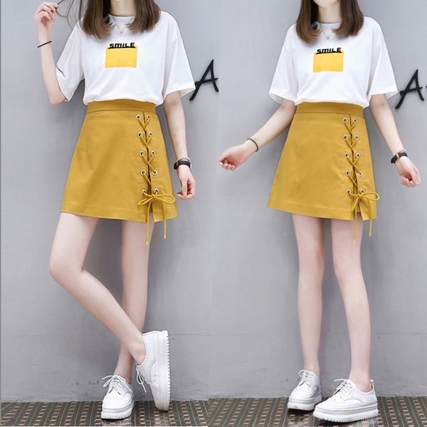 mr.nut summer new fashion two-piece female temperament suit skirt female students small fresh dress 2 piece suit, White 
mr.nut summer new fashion two-piece female temperament suit skirt female students small fresh dress 2 piece suit, White