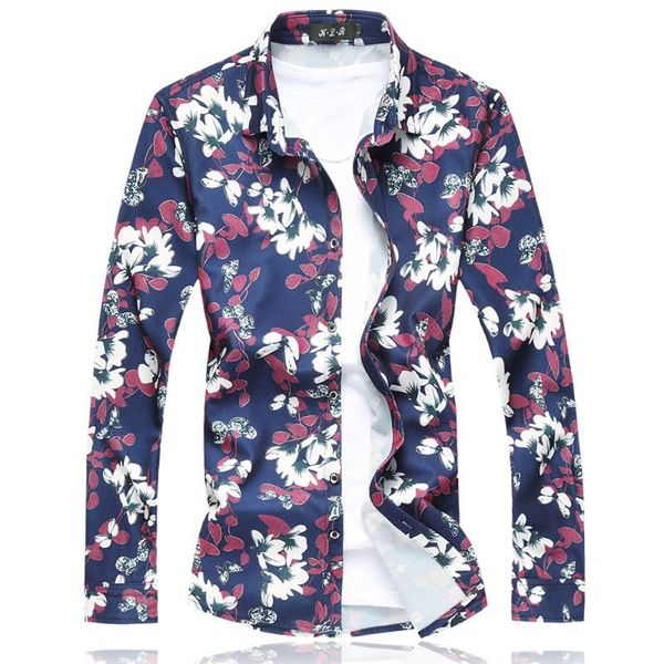 2019 autumn new fashion male shirt casual spring long sleeve button shirt for men printed floral shirts plus size 5xl 6xl 7xl, White;black
2019 autumn new fashion male shirt casual spring long sleeve button shirt for men printed floral shirts plus size 5xl 6xl 7xl, White;black
