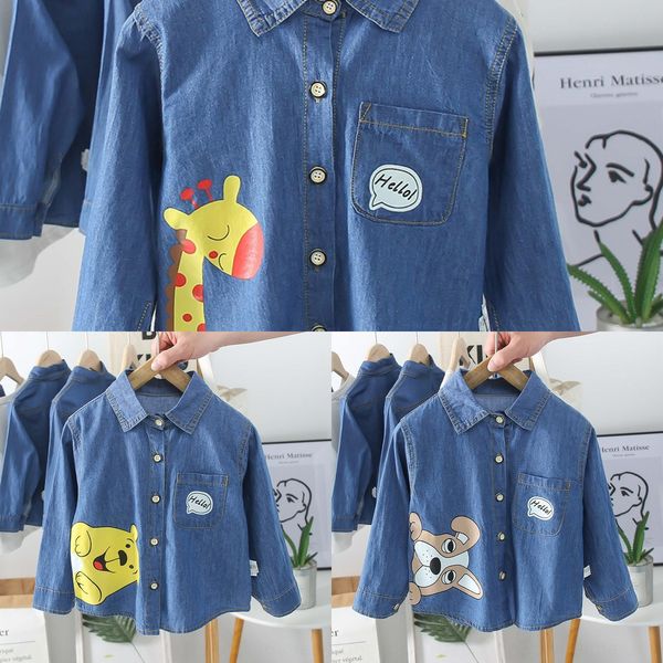 children's denim 2-8 years old boys' cartoon printed long sleeve thin coat shirt shirt coat, White;black
children's denim 2-8 years old boys' cartoon printed long sleeve thin coat shirt shirt coat, White;black