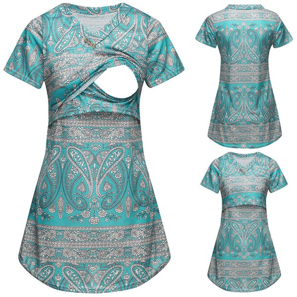Maternity clothes blouse T-shirt nurse Floral summer Short sleeve nursing tops breastfeeding clothing for pregnant women ZF
Maternity clothes blouse T-shirt nurse Floral summer Short sleeve nursing tops breastfeeding clothing for pregnant women ZF