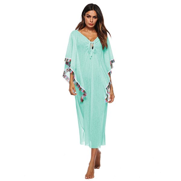 sarongs summer beach dress women solid tassel bathing suit girl long tunic bikinis cover up female dresses fashion, Blue;gray
sarongs summer beach dress women solid tassel bathing suit girl long tunic bikinis cover up female dresses fashion, Blue;gray