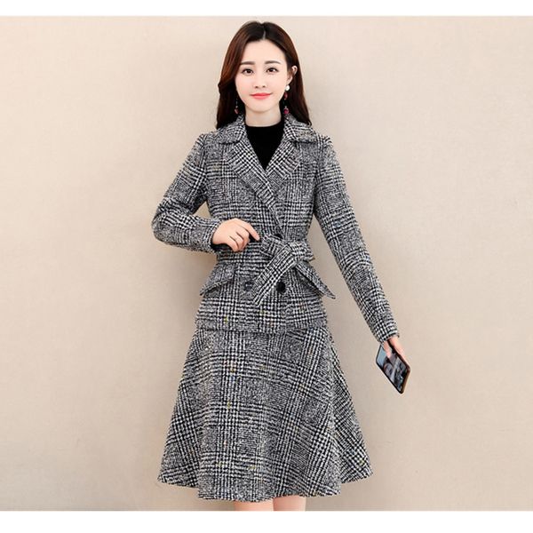 women's suit skirt two-piece suit (jacket + skirt) spring and autumn new women's double-breasted elegant fashion skirt, White;black
women's suit skirt two-piece suit (jacket + skirt) spring and autumn new women's double-breasted elegant fashion skirt, White;black