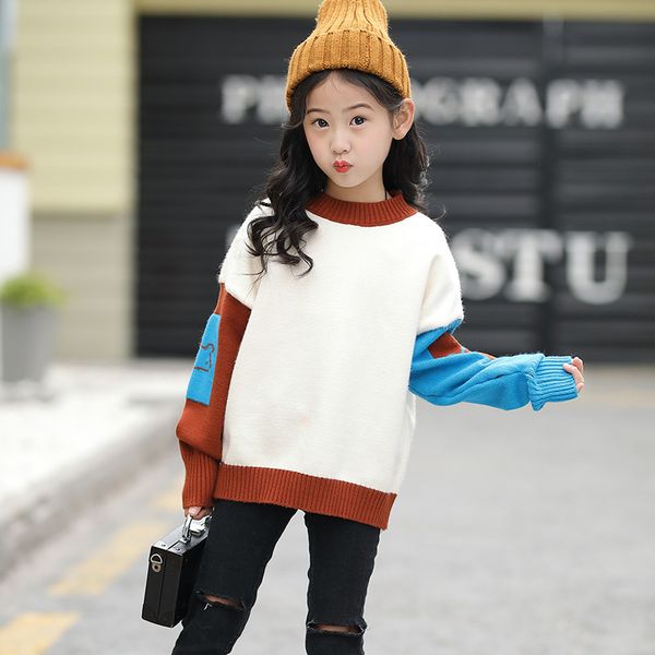 2018 winter girl leisure sweater new pattern fashion child upper garment elastic force, Blue
2018 winter girl leisure sweater new pattern fashion child upper garment elastic force, Blue
