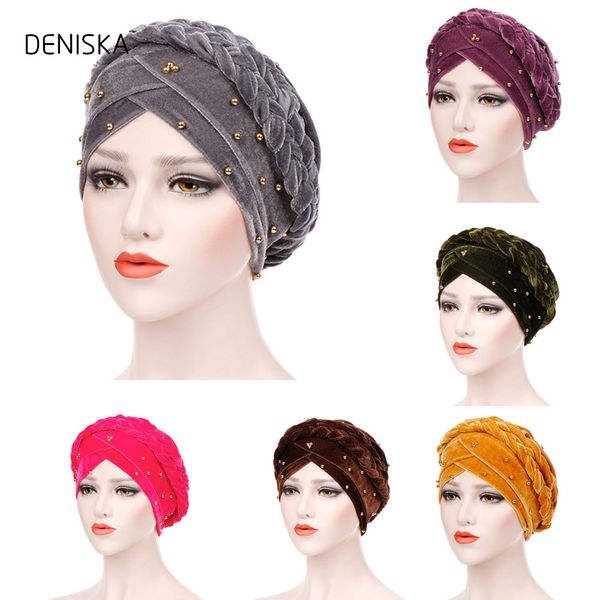 deniska new forehead cross fleece long scorpion beaded head cap solid color gold pearl head cap
deniska new forehead cross fleece long scorpion beaded head cap solid color gold pearl head cap