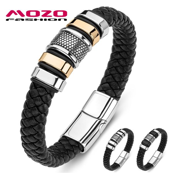 charm bracelets men braided rock hip hop stainless steel trendy punk genuine leather bangle women jewelry, Golden;silver
charm bracelets men braided rock hip hop stainless steel trendy punk genuine leather bangle women jewelry, Golden;silver