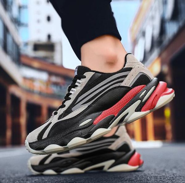 new men's shoes 2019 autumn leather stitching trend sports coconut shoes wild wear breathable wisdom smoke running shoes, Black
new men's shoes 2019 autumn leather stitching trend sports coconut shoes wild wear breathable wisdom smoke running shoes, Black