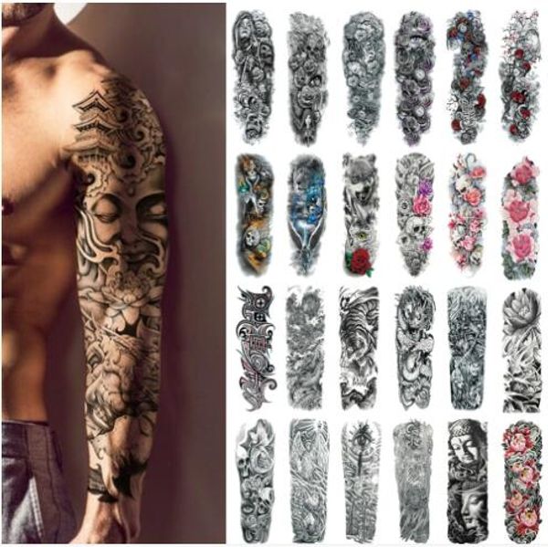 6pcs/lot waterproof temporary tattoo sticker full arm large skull old school tatoo stickers flash fake tattoos for men women 2020 new design
6pcs/lot waterproof temporary tattoo sticker full arm large skull old school tatoo stickers flash fake tattoos for men women 2020 new design