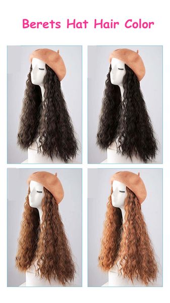 knitted wool hat synthetic braiding hair baseball hat with synthetic cap wigs long wavy with cap new style cap hair new design fahion, Black
knitted wool hat synthetic braiding hair baseball hat with synthetic cap wigs long wavy with cap new style cap hair new design fahion, Black