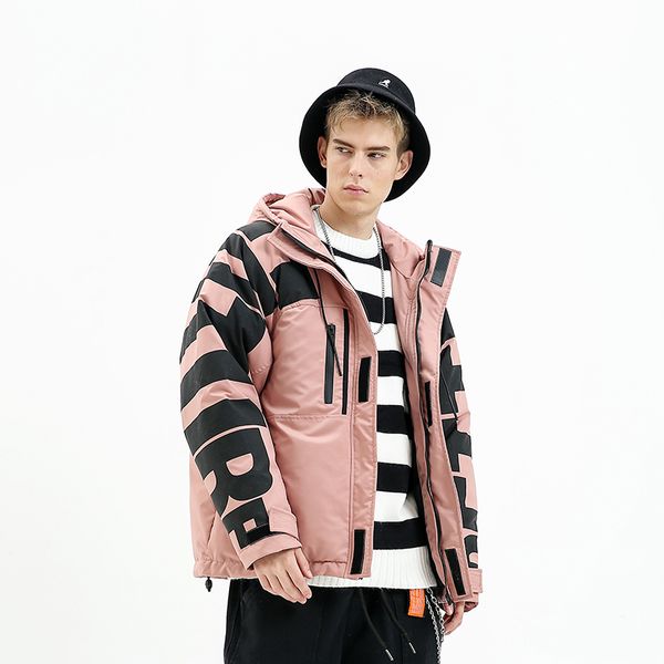 men's hooded cotton clothes raglan sleeves original street fashion american hip hop high street jacket trend loose warm coat, Black
men's hooded cotton clothes raglan sleeves original street fashion american hip hop high street jacket trend loose warm coat, Black