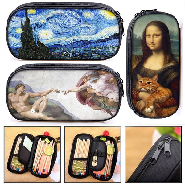 starry night / mona lisa cosmetic case teenager girls pencil bag gogh da vinci michelangelo pencil box women makeup bag
starry night / mona lisa cosmetic case teenager girls pencil bag gogh da vinci michelangelo pencil box women makeup bag