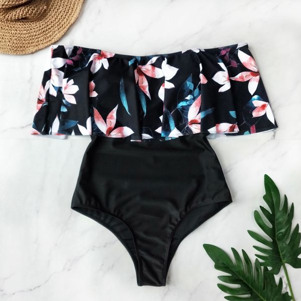 2020 one piece swimsuit swimwear women print ruffle swimsuit bodysuit monokini female padded bathing suits beach wear summer, White;black
2020 one piece swimsuit swimwear women print ruffle swimsuit bodysuit monokini female padded bathing suits beach wear summer, White;black