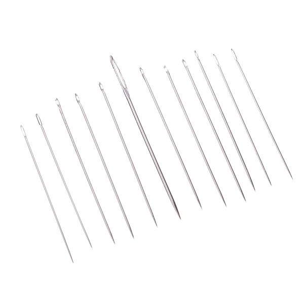 12 pieces assorted 3 size hand sewing needles embroidery mending needlepoint kits, Black
12 pieces assorted 3 size hand sewing needles embroidery mending needlepoint kits, Black