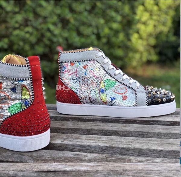 soles red no limited spiked graffiti shoes red bottom orlato sneakers men shoes luxury print silver pik pik studs with rhinestones graffiti, Black
soles red no limited spiked graffiti shoes red bottom orlato sneakers men shoes luxury print silver pik pik studs with rhinestones graffiti, Black