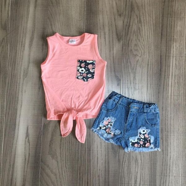 baby girls vest set girls coral waiscoat with floral jeans shorts baby kids boutique outfits, White
baby girls vest set girls coral waiscoat with floral jeans shorts baby kids boutique outfits, White