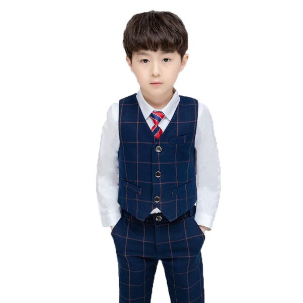 kids 3pcs vest+pants+tie boys formal suit gentleman wedding dress party wear children graduation tuxedo costume clothing set, Blue
kids 3pcs vest+pants+tie boys formal suit gentleman wedding dress party wear children graduation tuxedo costume clothing set, Blue