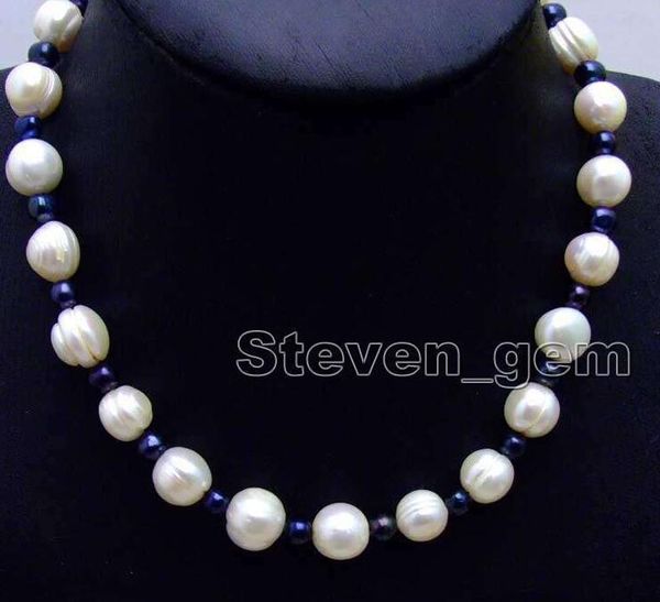 pearls jewelry natural sale 10-13mm white and 6-7mm black pearl 17" necklace, Silver
pearls jewelry natural sale 10-13mm white and 6-7mm black pearl 17" necklace, Silver